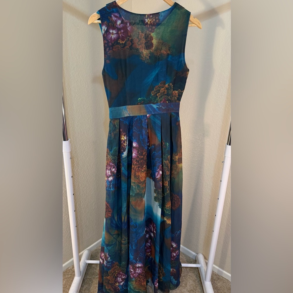 Floral Maxi Dress in Blue and Purple - Picture 10 of 10
